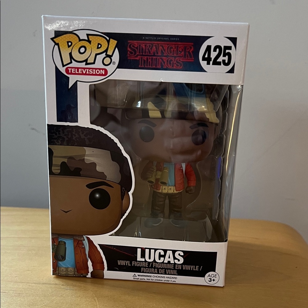 Funko Pop Lucas Figure with Red and Blue Outfit